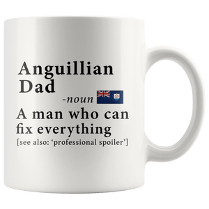 RobustCreative-Anguillian Dad Definition Anguilla Flag Fathers Day - 11oz White Mug family reunion gifts Gift Idea