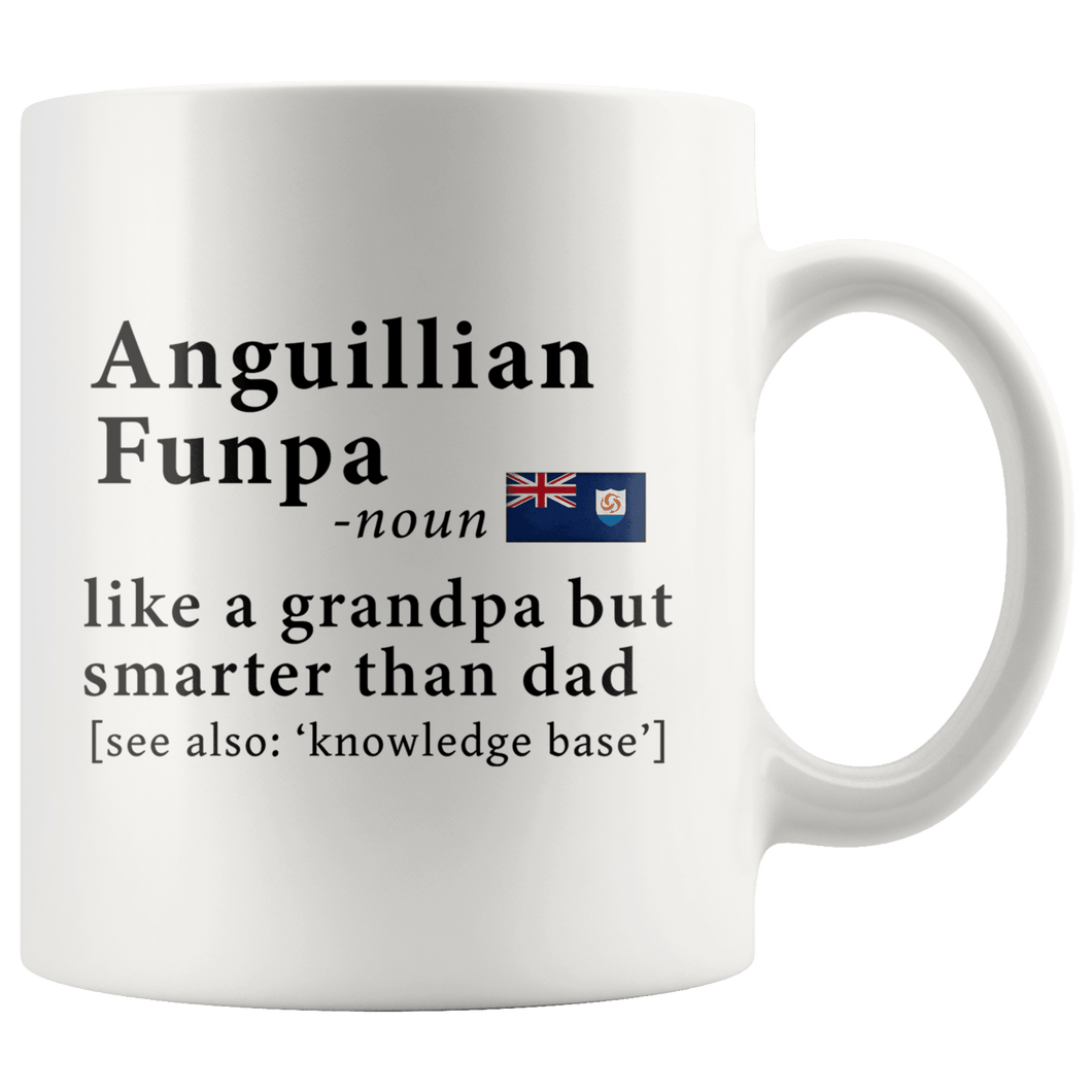 RobustCreative-Anguillian Funpa Definition Anguilla Flag Grandpa Day - 11oz White Mug family reunion gifts Gift Idea