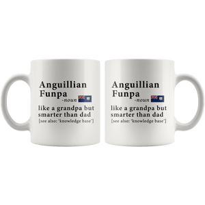 RobustCreative-Anguillian Funpa Definition Anguilla Flag Grandpa Day - 11oz White Mug family reunion gifts Gift Idea