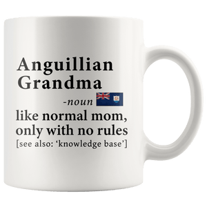 RobustCreative-Anguillian Grandma Definition Anguilla Flag Grandmother - 11oz White Mug family reunion gifts Gift Idea