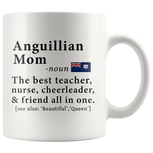 RobustCreative-Anguillian Mom Definition Anguilla Flag Mothers Day - 11oz White Mug family reunion gifts Gift Idea