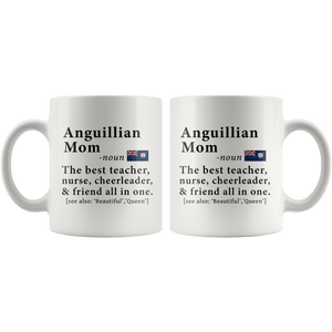 RobustCreative-Anguillian Mom Definition Anguilla Flag Mothers Day - 11oz White Mug family reunion gifts Gift Idea