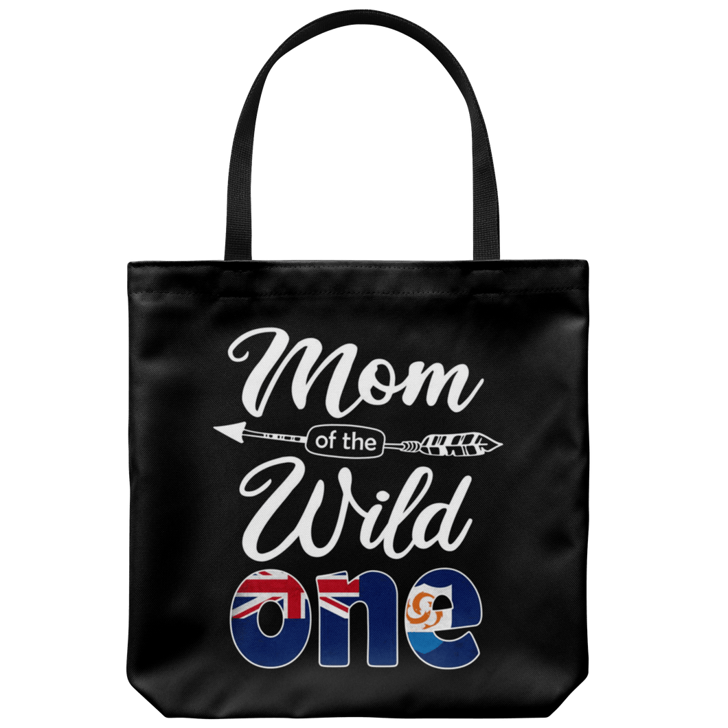RobustCreative-Anguillian Mom of the Wild One Birthday Anguilla Flag Tote Bag Gift Idea