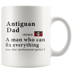 RobustCreative-Antiguan & Barbudan Dad Definition Antigua & Barbuda Flag Fathers Day - 11oz White Mug family reunion gifts Gift Idea