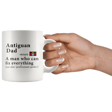 Load image into Gallery viewer, RobustCreative-Antiguan &amp; Barbudan Dad Definition Antigua &amp; Barbuda Flag Fathers Day - 11oz White Mug family reunion gifts Gift Idea
