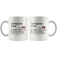 Load image into Gallery viewer, RobustCreative-Antiguan &amp; Barbudan Dad Definition Antigua &amp; Barbuda Flag Fathers Day - 11oz White Mug family reunion gifts Gift Idea
