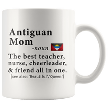 Load image into Gallery viewer, RobustCreative-Antiguan &amp; Barbudan Mom Definition Antigua &amp; Barbuda Flag Mothers Day - 11oz White Mug family reunion gifts Gift Idea
