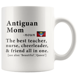 RobustCreative-Antiguan & Barbudan Mom Definition Antigua & Barbuda Flag Mothers Day - 11oz White Mug family reunion gifts Gift Idea