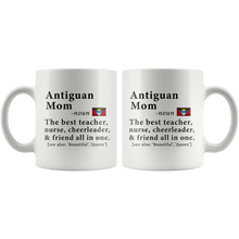 Load image into Gallery viewer, RobustCreative-Antiguan &amp; Barbudan Mom Definition Antigua &amp; Barbuda Flag Mothers Day - 11oz White Mug family reunion gifts Gift Idea
