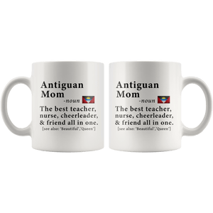 RobustCreative-Antiguan & Barbudan Mom Definition Antigua & Barbuda Flag Mothers Day - 11oz White Mug family reunion gifts Gift Idea