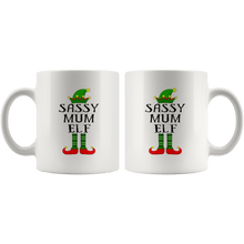 Load image into Gallery viewer, RobustCreative-Im The Sassy Mum Elf Family Matching Outfits PJ - 11oz White Mug Christmas group green pjs costume Gift Idea
