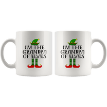 Load image into Gallery viewer, RobustCreative-Im The Grandpa of Elves Family Matching Elf Outfits PJ - 11oz White Mug Christmas group green pjs costume Gift Idea
