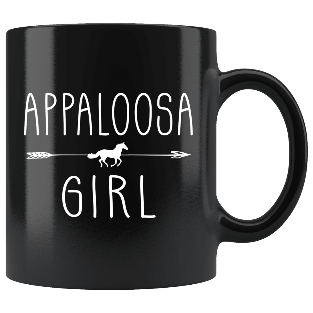 RobustCreative-Appaloosa Horse Girl Gifts Horses Lover Riding Racing - 11oz Black Mug Riding Lover Gift Idea