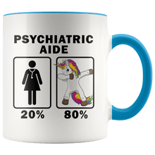 Load image into Gallery viewer, RobustCreative-Psychiatric Aide Dabbing Unicorn 80 20 Principle Superhero Girl Womens - 11oz Accent Mug Medical Personnel Gift Idea
