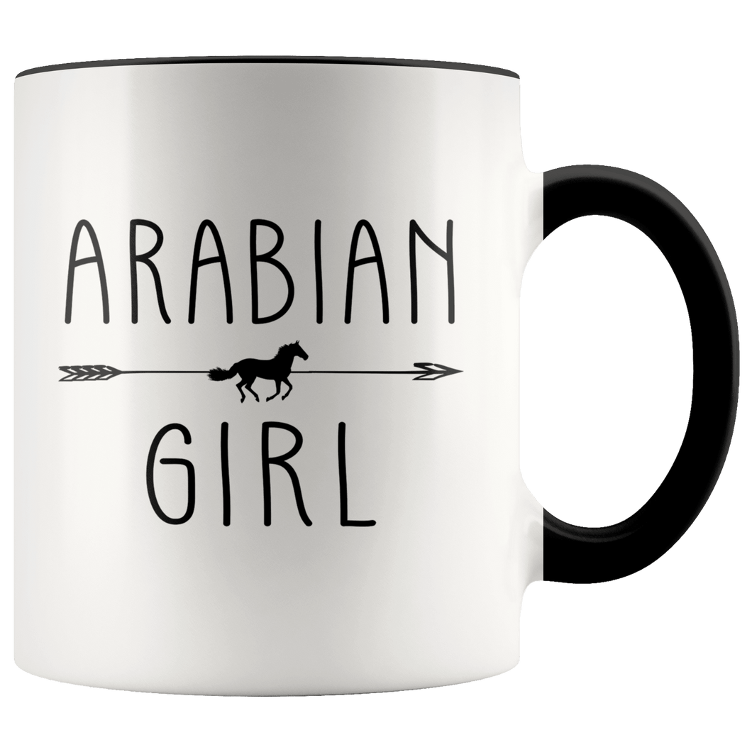 RobustCreative-Arabian Horse Girl Gifts Horses Lover Riding Racing - 11oz Accent Mug Racing Lover Gift Idea