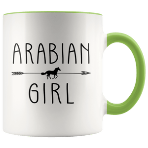 RobustCreative-Arabian Horse Girl Gifts Horses Lover Riding Racing - 11oz Accent Mug Racing Lover Gift Idea