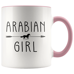 RobustCreative-Arabian Horse Girl Gifts Horses Lover Riding Racing - 11oz Accent Mug Racing Lover Gift Idea