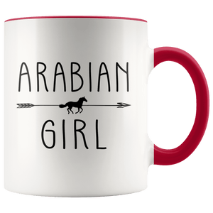 RobustCreative-Arabian Horse Girl Gifts Horses Lover Riding Racing - 11oz Accent Mug Racing Lover Gift Idea