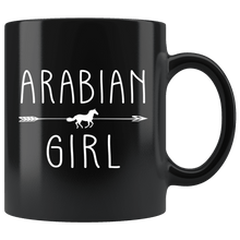 Load image into Gallery viewer, RobustCreative-Arabian Horse Girl Gifts Horses Lover Riding Racing - 11oz Black Mug Racing Lover Gift Idea
