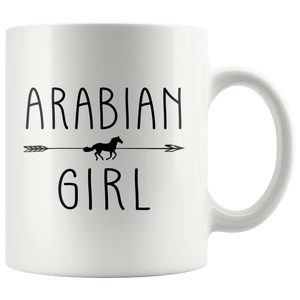 RobustCreative-Arabian Horse Girl Gifts Horses Lover Riding Racing - 11oz White Mug Riding Lover Gift Idea