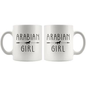 RobustCreative-Arabian Horse Girl Gifts Horses Lover Riding Racing - 11oz White Mug Riding Lover Gift Idea