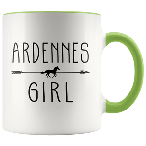 RobustCreative-Ardennes Horse Girl Gifts Horses Lover Riding Racing - 11oz Accent Mug Racing Lover Gift Idea