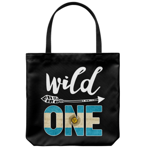 RobustCreative-Argentina Wild One Birthday Outfit 1 Argentinian Flag Tote Bag Gift Idea