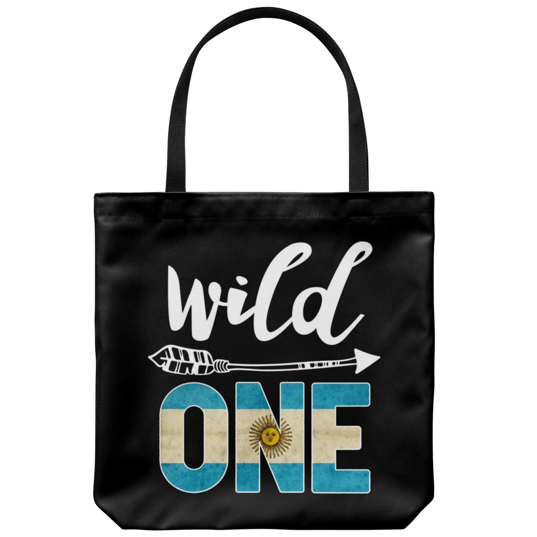 RobustCreative-Argentina Wild One Birthday Outfit 1 Argentinian Flag Tote Bag Gift Idea