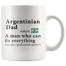 Load image into Gallery viewer, RobustCreative-Argentinian Dad Definition Argentina Flag Fathers Day - 11oz White Mug family reunion gifts Gift Idea
