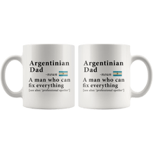 Load image into Gallery viewer, RobustCreative-Argentinian Dad Definition Argentina Flag Fathers Day - 11oz White Mug family reunion gifts Gift Idea
