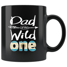Load image into Gallery viewer, RobustCreative-Argentinian Dad of the Wild One Birthday Argentina Flag Black 11oz Mug Gift Idea
