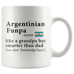 RobustCreative-Argentinian Funpa Definition Argentina Flag Grandpa Day - 11oz White Mug family reunion gifts Gift Idea