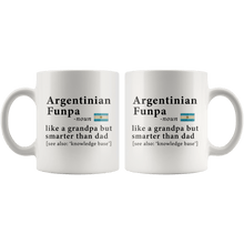 Load image into Gallery viewer, RobustCreative-Argentinian Funpa Definition Argentina Flag Grandpa Day - 11oz White Mug family reunion gifts Gift Idea
