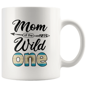 RobustCreative-Argentinian Mom of the Wild One Birthday Argentina Flag White 11oz Mug Gift Idea