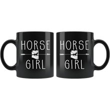 Load image into Gallery viewer, RobustCreative-Arizona Horse Girl Gifts Arizonan Shape Country for women - 11oz Black Mug Riding Lover Gift Idea
