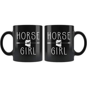 RobustCreative-Arizona Horse Girl Gifts Arizonan Shape Country for women - 11oz Black Mug Riding Lover Gift Idea