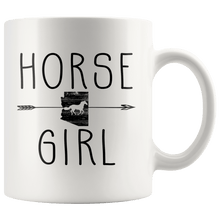 Load image into Gallery viewer, RobustCreative-Arizona Horse Girl Gifts Arizonan Shape Country for women - 11oz White Mug Racing Lover Gift Idea
