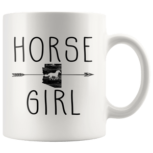 RobustCreative-Arizona Horse Girl Gifts Arizonan Shape Country for women - 11oz White Mug Racing Lover Gift Idea