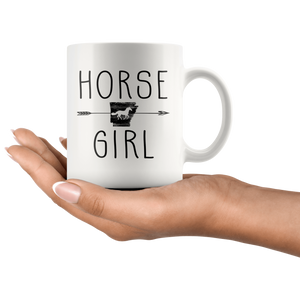 RobustCreative-Arkansas Horse Girl Gifts Arkansan Shape Country for women - 11oz White Mug Riding Lover Gift Idea