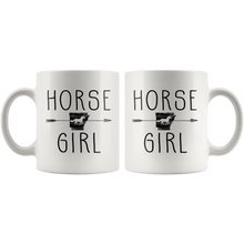 Load image into Gallery viewer, RobustCreative-Arkansas Horse Girl Gifts Arkansan Shape Country for women - 11oz White Mug Riding Lover Gift Idea
