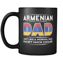 Load image into Gallery viewer, RobustCreative-Armenia Dad like Normal but Cooler - Fathers Day Gifts - Family Gift Gift From Kids - 11oz Black Funny Coffee Mug Women Men Friends Gift ~ Both Sides Printed
