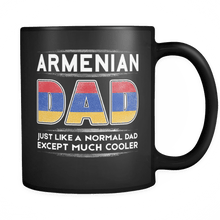 Load image into Gallery viewer, RobustCreative-Armenia Dad like Normal but Cooler - Fathers Day Gifts - Family Gift Gift From Kids - 11oz Black Funny Coffee Mug Women Men Friends Gift ~ Both Sides Printed
