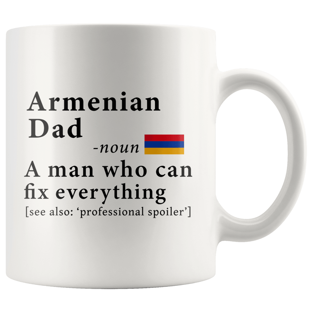 RobustCreative-Armenian Dad Definition Armenia Flag Fathers Day - 11oz White Mug family reunion gifts Gift Idea