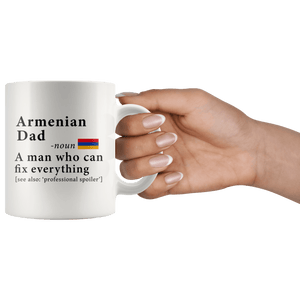 RobustCreative-Armenian Dad Definition Armenia Flag Fathers Day - 11oz White Mug family reunion gifts Gift Idea