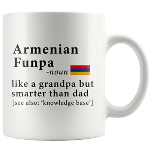 RobustCreative-Armenian Funpa Definition Armenia Flag Grandpa Day - 11oz White Mug family reunion gifts Gift Idea