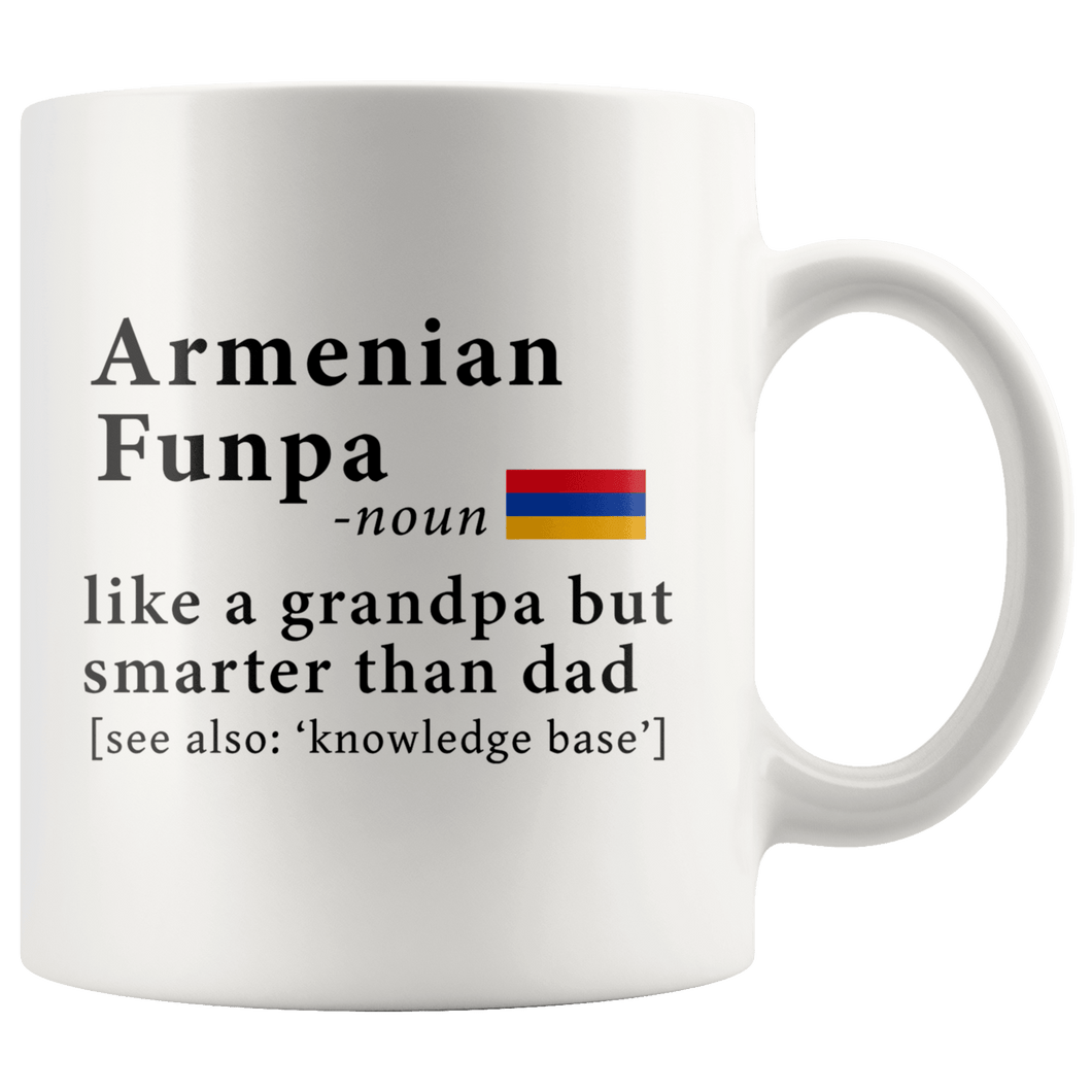 RobustCreative-Armenian Funpa Definition Armenia Flag Grandpa Day - 11oz White Mug family reunion gifts Gift Idea