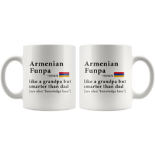 Load image into Gallery viewer, RobustCreative-Armenian Funpa Definition Armenia Flag Grandpa Day - 11oz White Mug family reunion gifts Gift Idea
