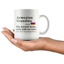 Load image into Gallery viewer, RobustCreative-Armenian Grandma Definition Armenia Flag Grandmother - 11oz White Mug family reunion gifts Gift Idea
