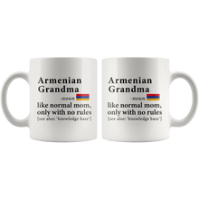 Load image into Gallery viewer, RobustCreative-Armenian Grandma Definition Armenia Flag Grandmother - 11oz White Mug family reunion gifts Gift Idea
