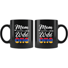 Load image into Gallery viewer, RobustCreative-Armenian Mom of the Wild One Birthday Armenia Flag Black 11oz Mug Gift Idea
